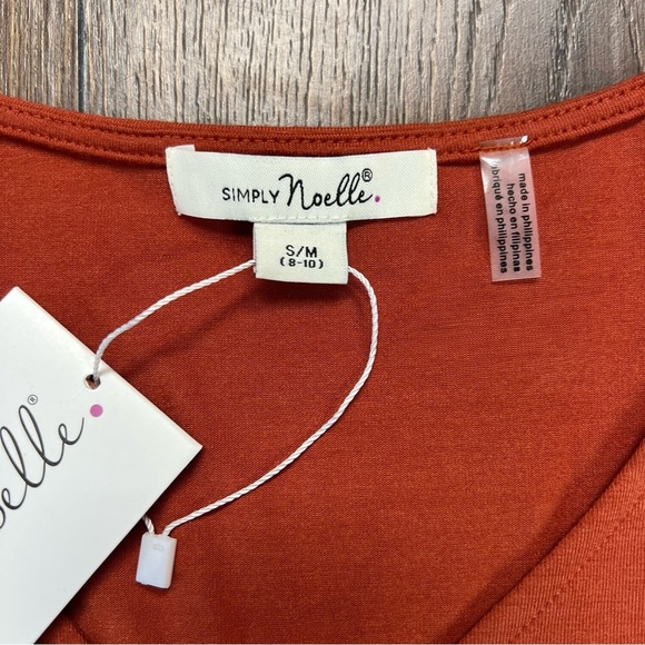 🆕 Simply Noelle Everyday Basic Knit Dress orange SZ SM - Picture 5 of 6